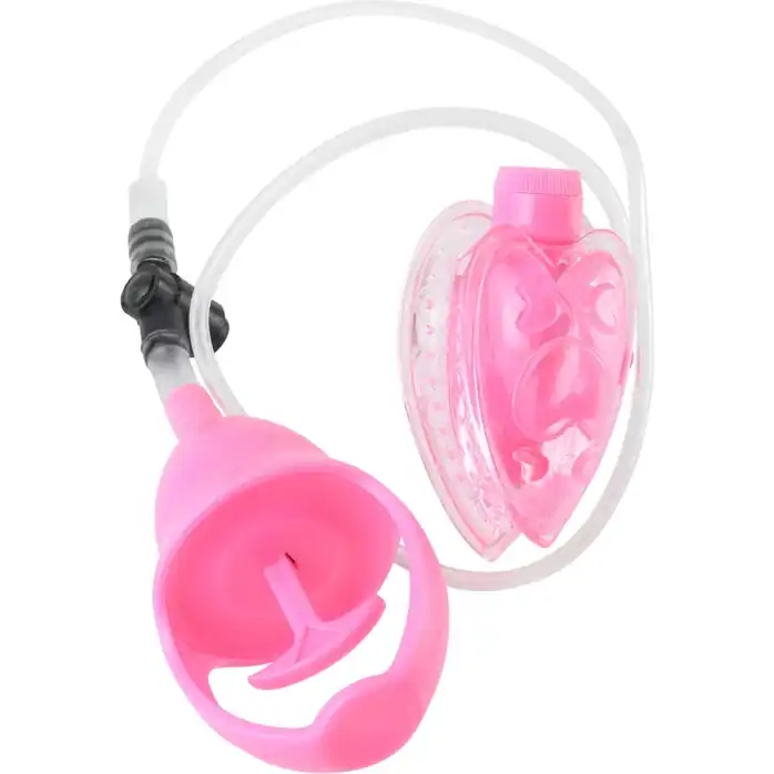 Вакуумная помпа с вибрацией Mini Pussy Pump Pink - Fetish Fantasy Series