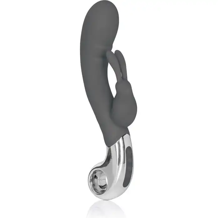 Серый вибратор Embrace Bunny Wand - 21 см - Embrace. Фотография 3.