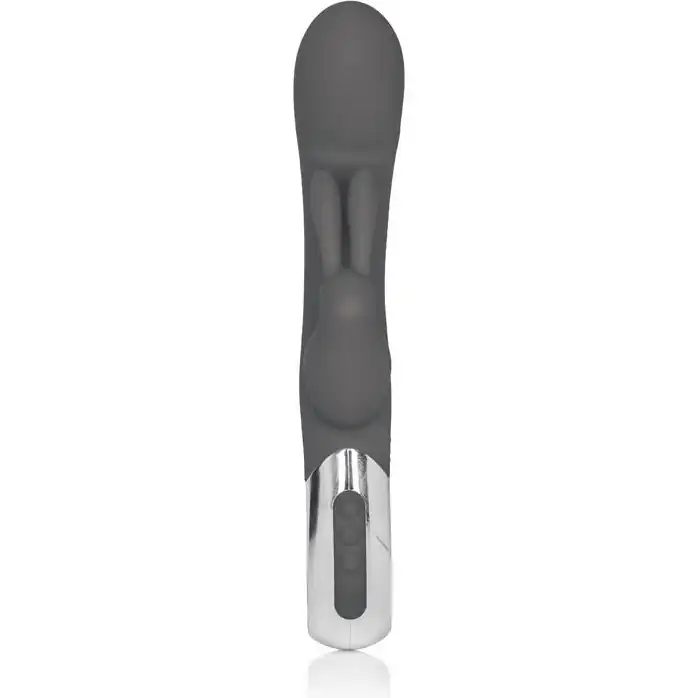 Серый вибратор Embrace Bunny Wand - 21 см - Embrace. Фотография 4.
