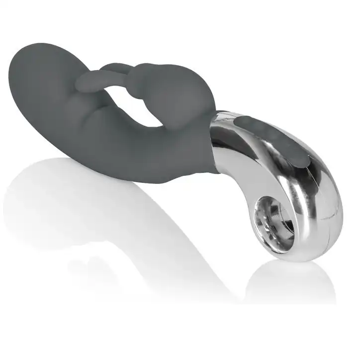 Серый вибратор Embrace Bunny Wand - 21 см - Embrace. Фотография 6.