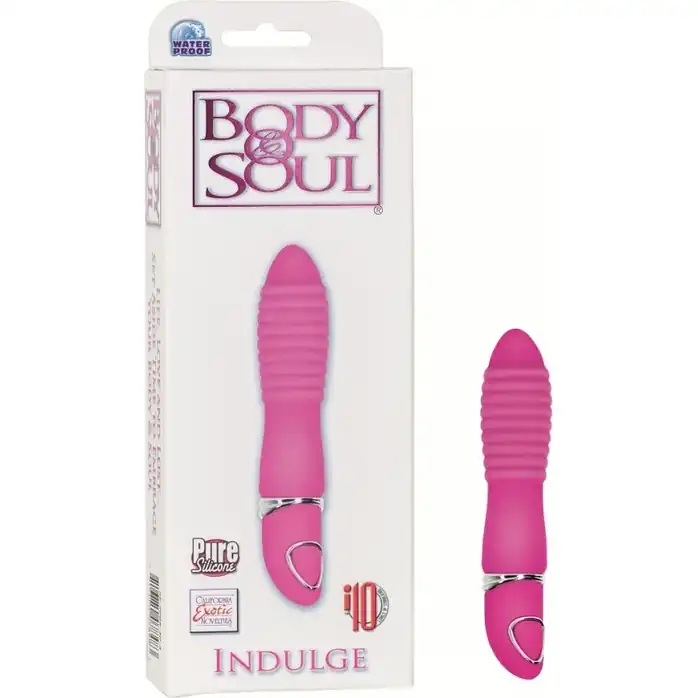 Розовый рельефный вибратор Body Soul Indulge - 9,5 см - Body   Soul . Фотография 2.