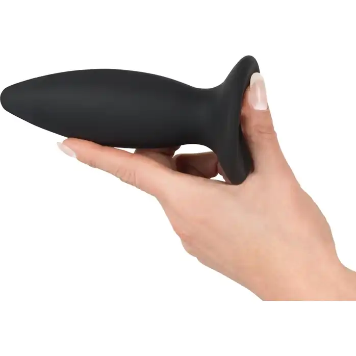 Чёрная перезаряжаемая анальная пробка Black Velvets Recharge Plug S - 11 см - You2Toys. Фотография 2.