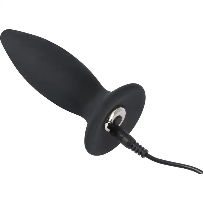 Чёрная перезаряжаемая анальная пробка Black Velvets Recharge Plug S - 11 см - You2Toys. Фотография 3.