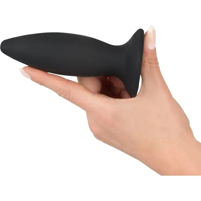 Чёрная перезаряжаемая анальная пробка Black Velvets Recharge Plug M - 12,5 см - You2Toys. Фотография 2.