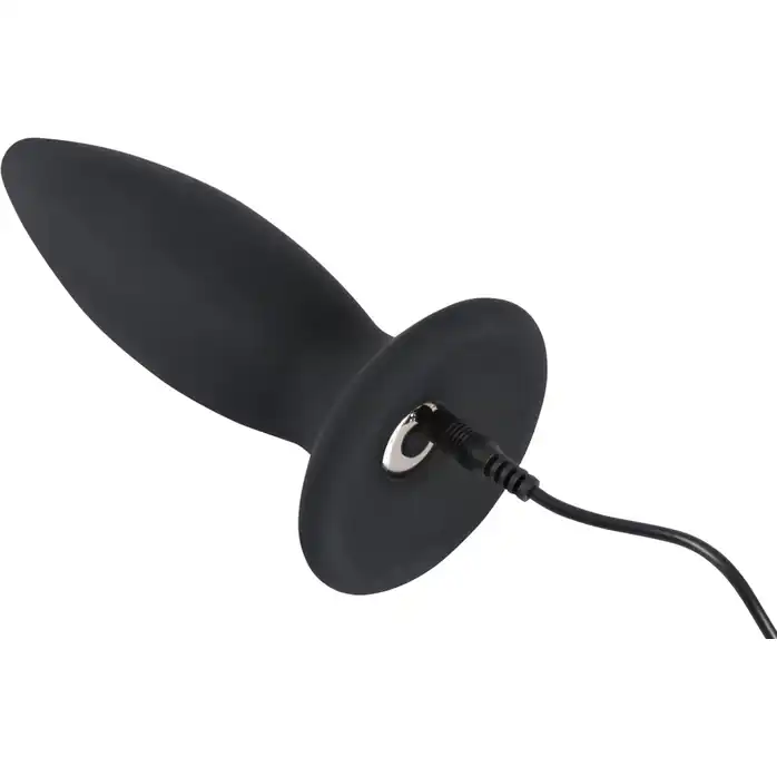 Чёрная перезаряжаемая анальная пробка Black Velvets Recharge Plug L - 14,7 см - You2Toys. Фотография 3.