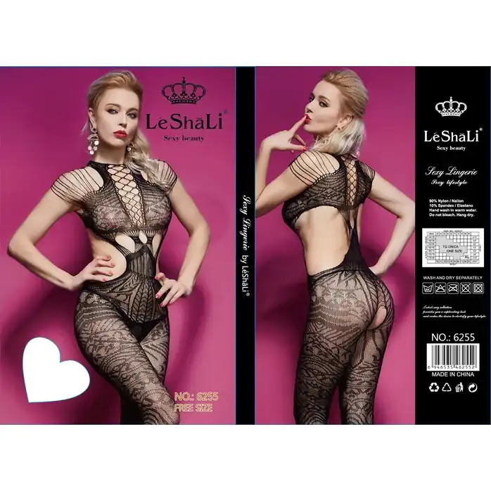 Кружевной изысканный кэтсьюит с интимным доступом - LeShaLi. Фотография 3.