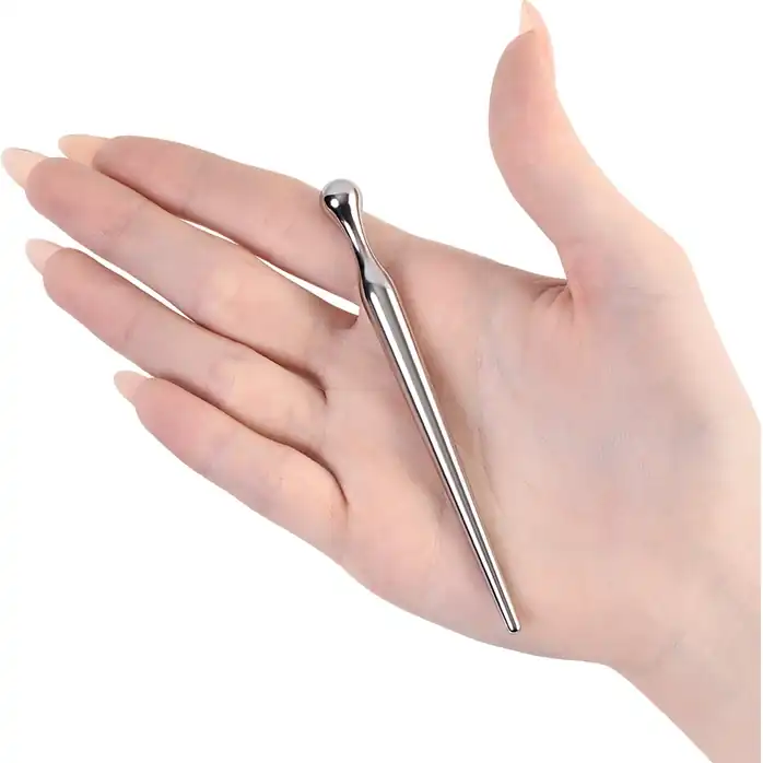 Серебристый уретральный плаг-игла TOYFA Metal - 10 см - Metal. Фотография 3.