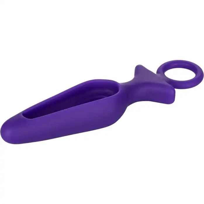 Фиолетовая силиконовая пробка с прорезью Silicone Groove Probe - 10,25 см - Booty Call. Фотография 4.
