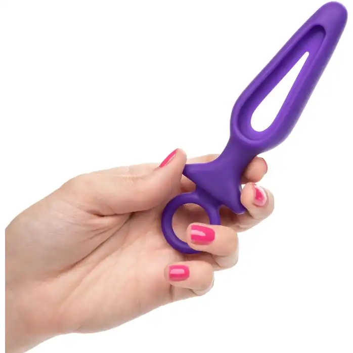 Фиолетовая силиконовая пробка с прорезью Silicone Groove Probe - 10,25 см - Booty Call. Фотография 5.