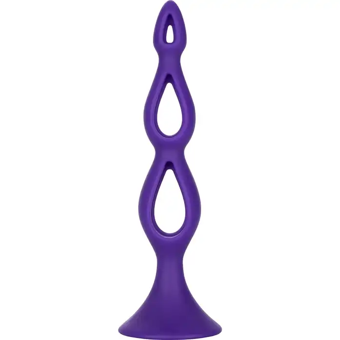 Фиолетовая анальная елочка Silicone Triple Probe - 14,5 см - Booty Call
