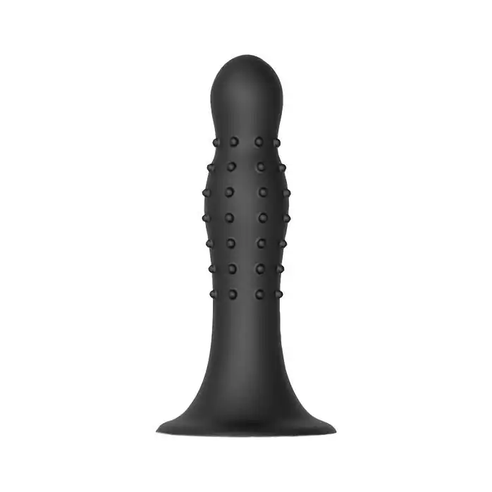 Черный анальный стимулятор NUBBED PLUG - 13,5 см