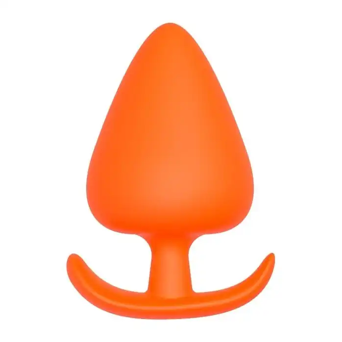 Оранжевая анальная пробка PLUG WITH T-HANDLE - 13,4 см - Bootyful