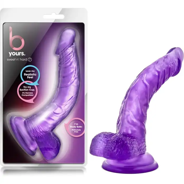 Фиолетовый фаллоимитатор Sweet n Hard 7 - 21,6 см - B Yours. Фотография 4.