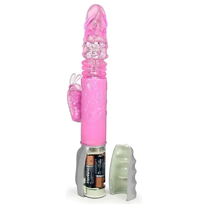 Розовый вибромассажер Butterfly Stroker - 29,8 см - Sexy Things. Фотография 3.