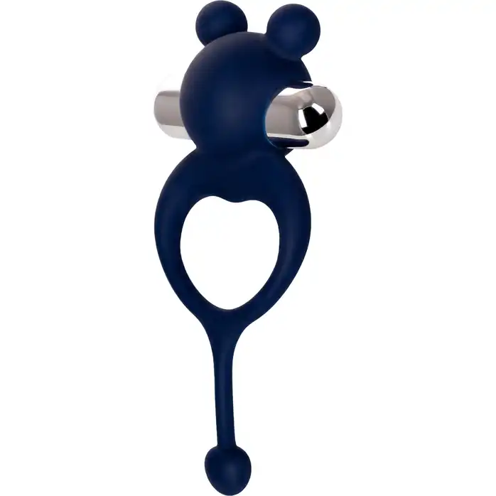 Синее виброкольцо с хвостиком JOS MICKEY. Фотография 4.
