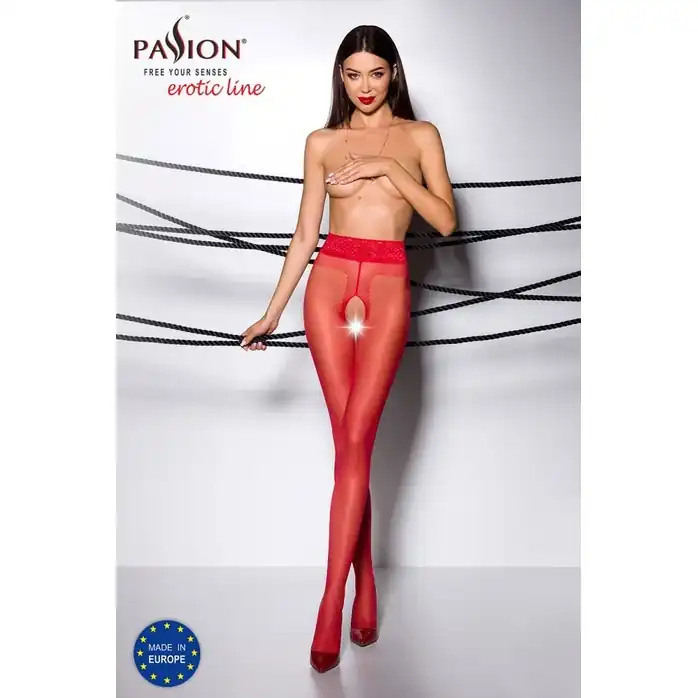 Колготки с кружевным пояском и интимным доступом. Фотография 3.