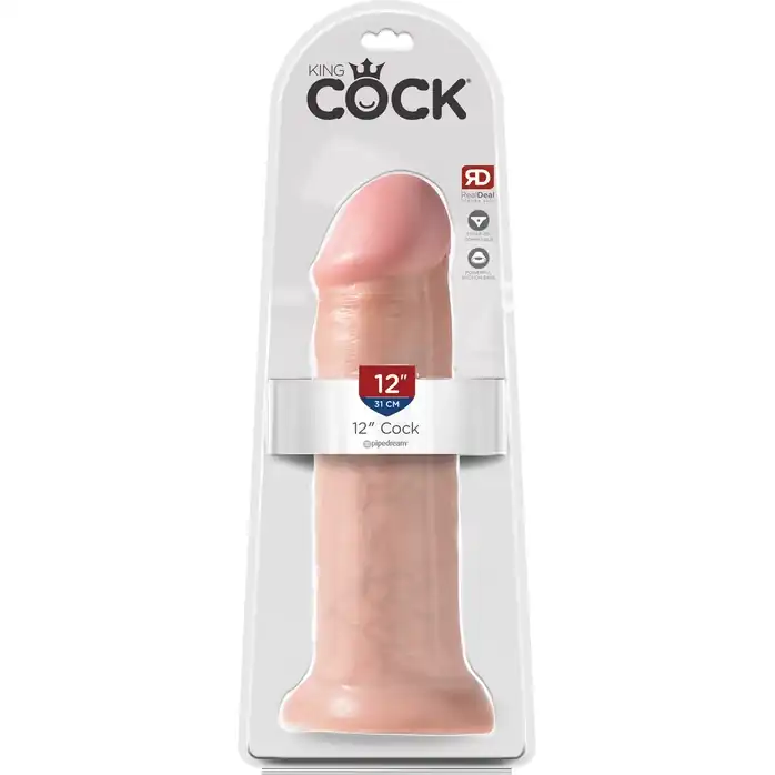Фаллоимитатор-гигант телесного цвета на присоске 12 Cock - 31 см - King Cock. Фотография 3.