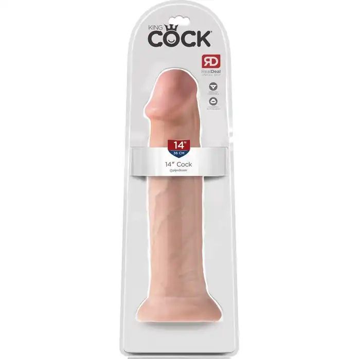 Телесный фаллоимитатор-гигант на присоске 14 Cock - 36 см - King Cock. Фотография 3.