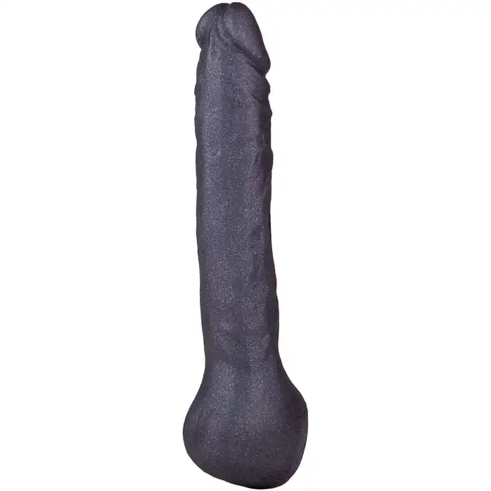 Чёрная фаллическая насадка BLACK BENT 3 - 22,5 см - LOVETHING. Фотография 4.