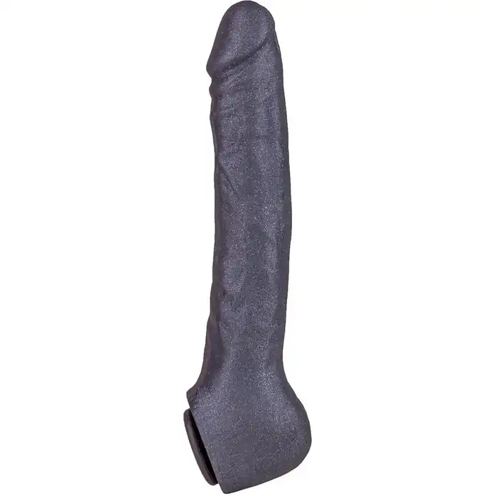 Чёрная фаллическая насадка BLACK BENT 3 - 22,5 см - LOVETHING