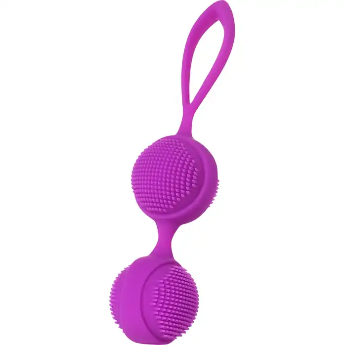 Фиолетовые вагинальные шарики с ресничками JOS NUBY