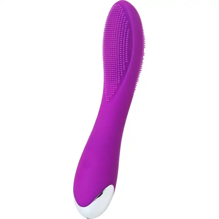 Фиолетовый вибратор с ресничками JOS DESI - 18,5 см