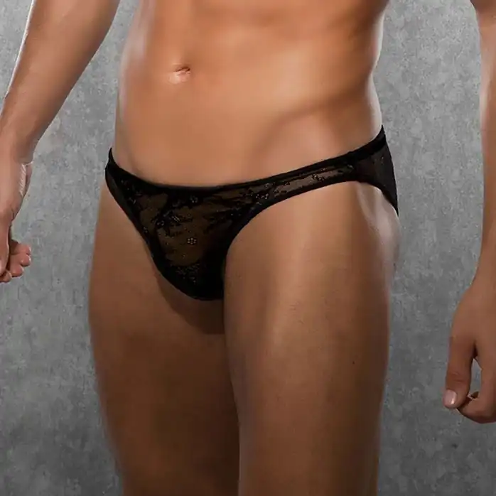 Кружевные мужские слипы Doreanse Black Lace. Фотография 3.