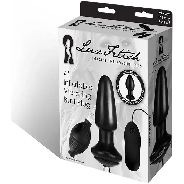 Надувная вибрирующая анальная пробка Inflatable Vibrating Butt Plug - 10,2 см. Фотография 3.