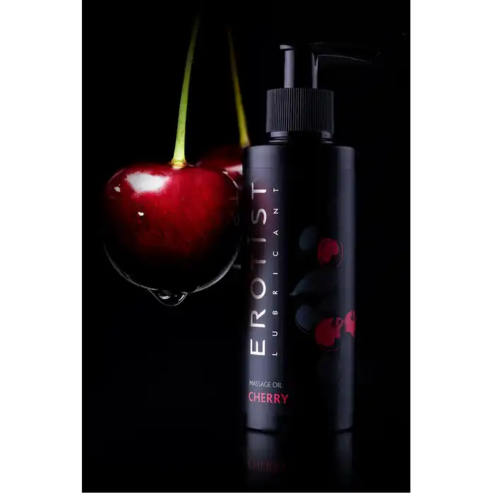 Массажное масло Erotist Cherry с ароматом вишни - 150 мл. Фотография 4.