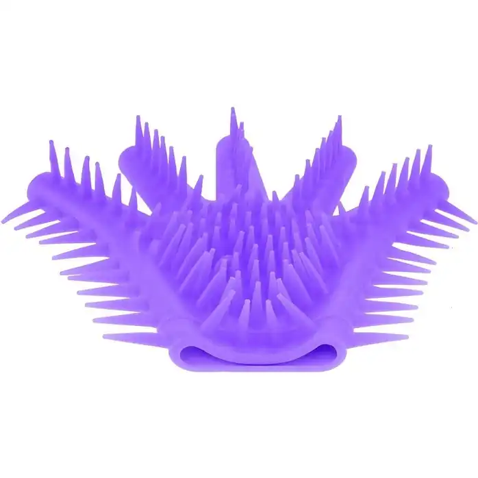 Фиолетовая перчатка для мастурбации Luv Glove - Neon Luv Touch. Фотография 4.