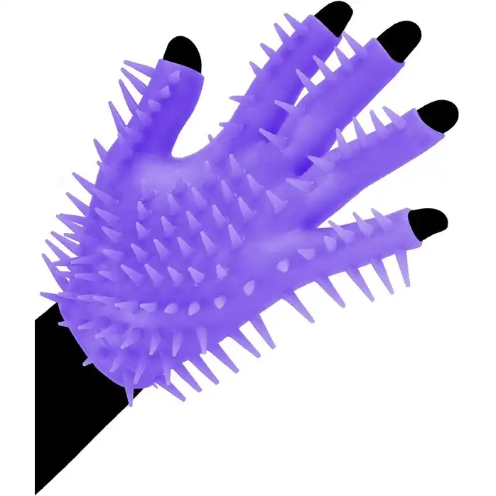 Фиолетовая перчатка для мастурбации Luv Glove - Neon Luv Touch