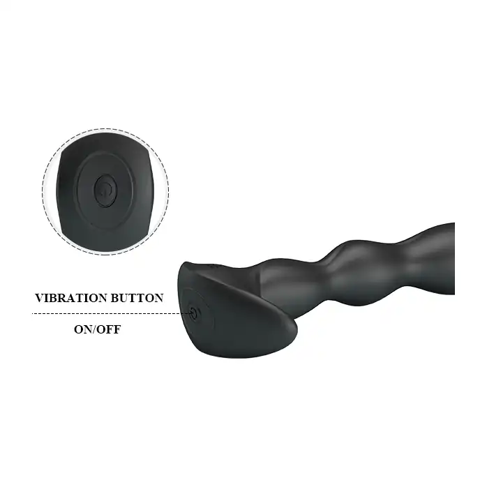 Черный анальный стимулятор простаты с вибрацией Special Anal Massager - 14,5 см - Pretty Love. Фотография 5.