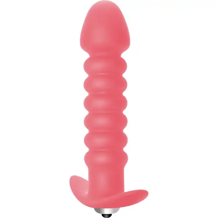 Розовая анальная вибропробка Twisted Anal Plug - 13 см - First Time
