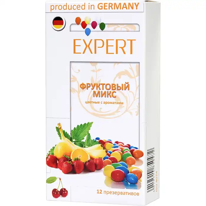 Цветные презервативы Expert Фруктовый микс - 12 шт