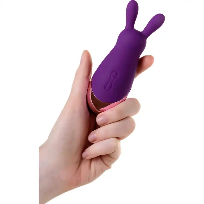 Фиолетовый стимулятор эрогенных зон Eromantica BUNNY - 12,5 см. Фотография 3.
