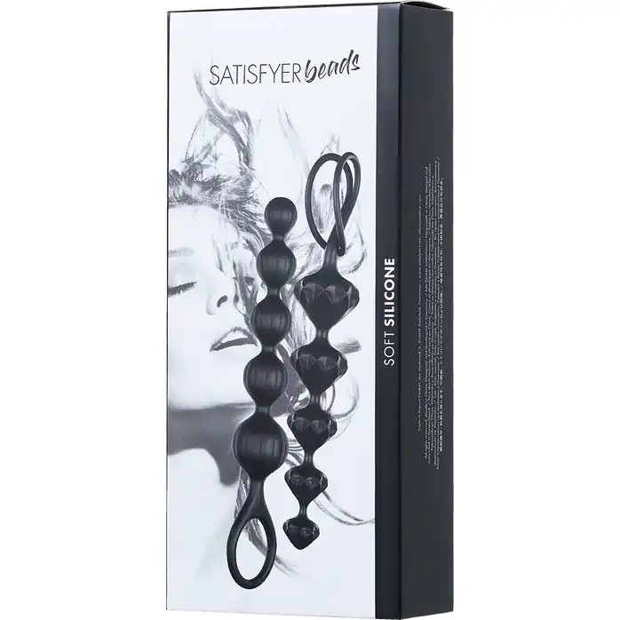 Набор из 2 чёрных анальных цепочек Satisfyer Love Beads. Фотография 10.