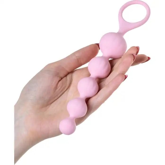 Набор из 2 цветных анальных цепочек Satisfyer Love Beads. Фотография 5.