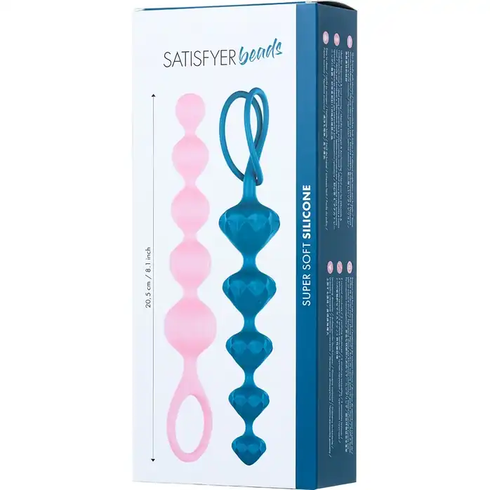 Набор из 2 цветных анальных цепочек Satisfyer Love Beads. Фотография 9.