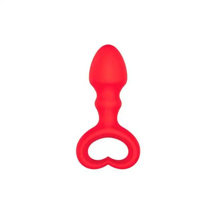 Каплевидная анальная втулка красного цвета - 6,5 см - SWEET TOYS