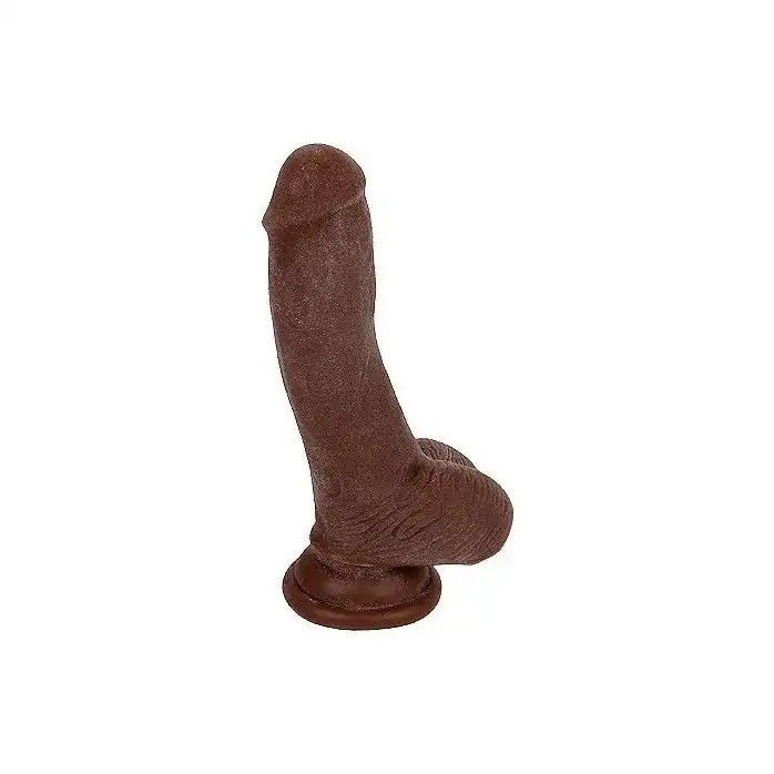 Реалистичный коричневый фаллоимитатор из киберкожи - 10 см. - EROWOMAN-EROMAN