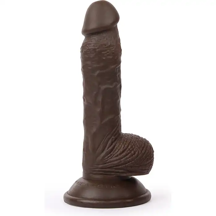 Коричневый реалистичный фаллоимитатор Erowoman на присоске - 18 см - EROWOMAN REALISTIC. Фотография 2.