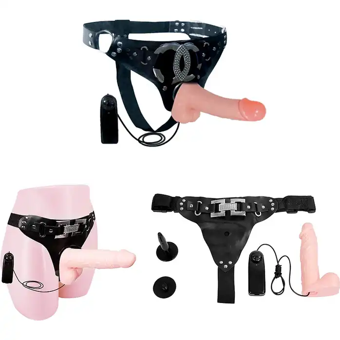 Реалистичный фаллоимитатор телесного цвета на трусиках Harness - 16,5 см - EROWOMAN-EROMAN
