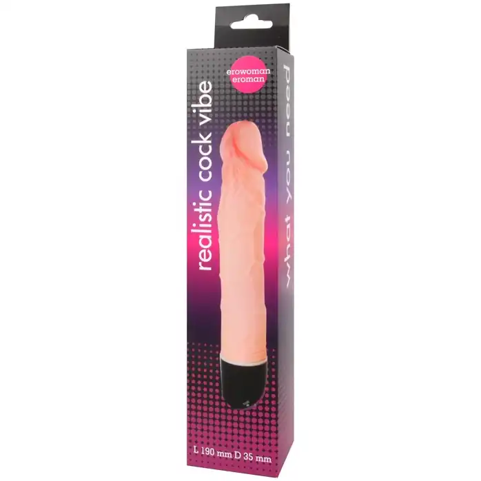 Реалистичный фаллоимитатор с ротацией Realistic Cock Vibe - 23,5 см - EROWOMAN-EROMAN. Фотография 5.