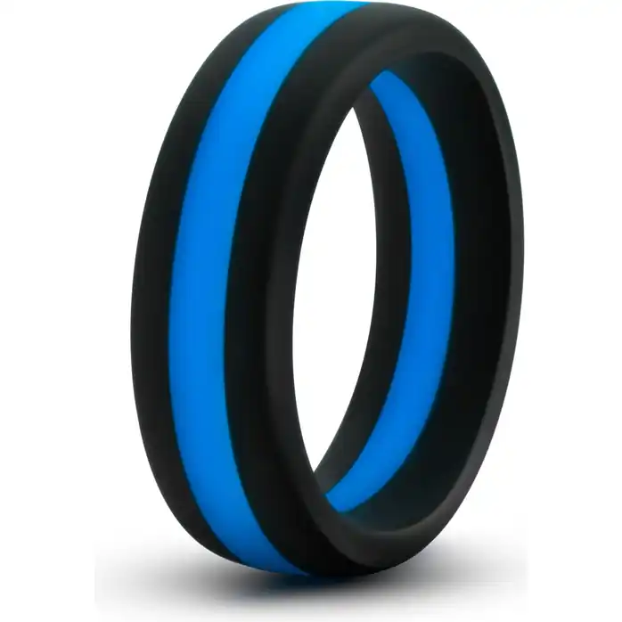 Черно-синее эрекционное кольцо Silicone Go Pro Cock Ring - Performance