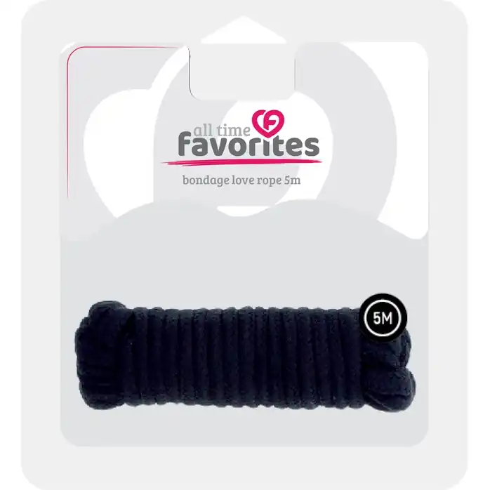Чёрная веревка для связывания Love Rope - 5 м - All Time Favorites. Фотография 2.
