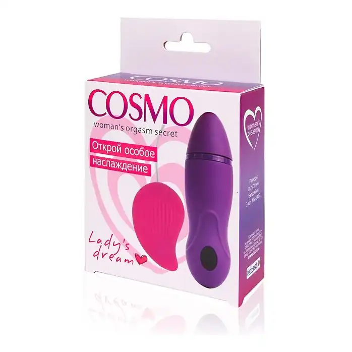 Розовый вибромассажер Cosmo с пультом управления вибрацией - COSMO. Фотография 3.