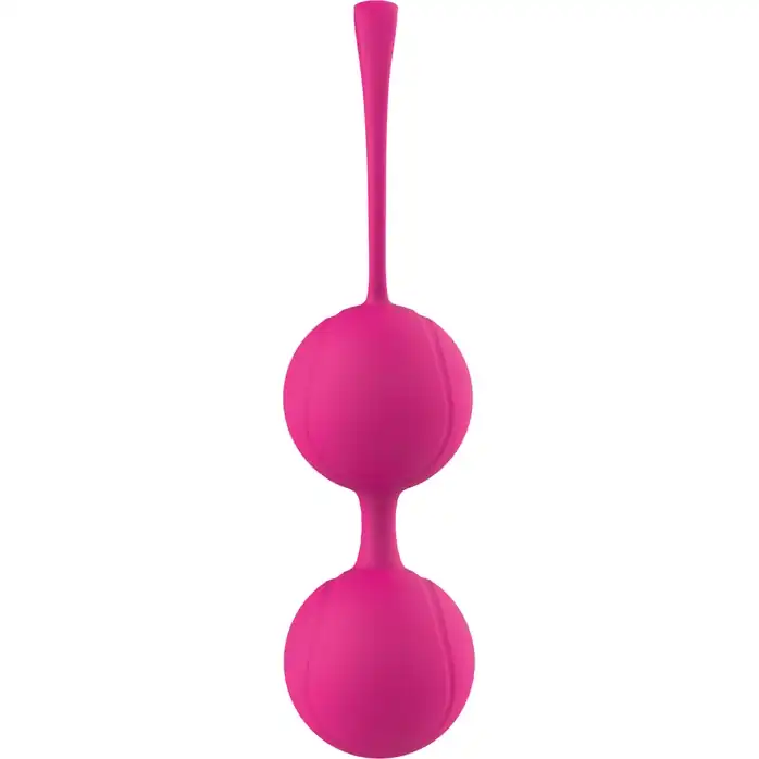 Набор розовых вагинальных шариков Duo Ball Set - Essentials. Фотография 4.