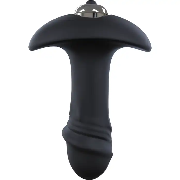 Черный анальный вибромассажер Single Speed Star Arrow Plug - 11 см - Essentials