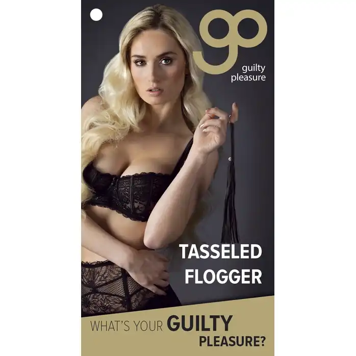 Черный флоггер WHIP - 39,5 см - Guilty Pleasure. Фотография 2.