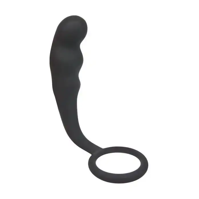 Черный силиконовый анальный стимулятор - 15,5 см - SEX EXPERT